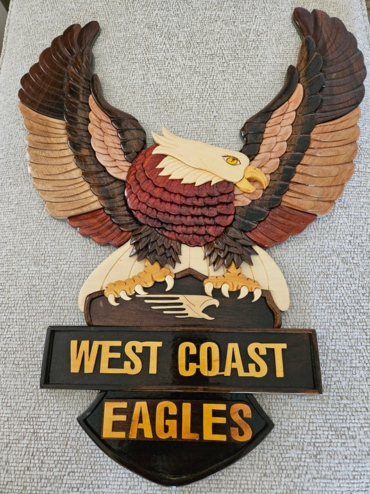 West Coast Eagles Wooden Wall Plaque