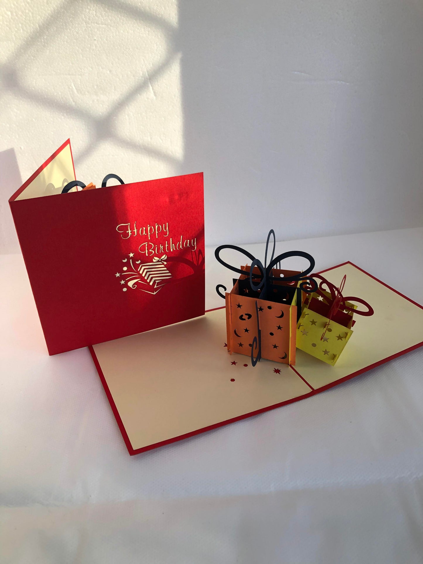 Small Pop Up Card Birthday Present Box